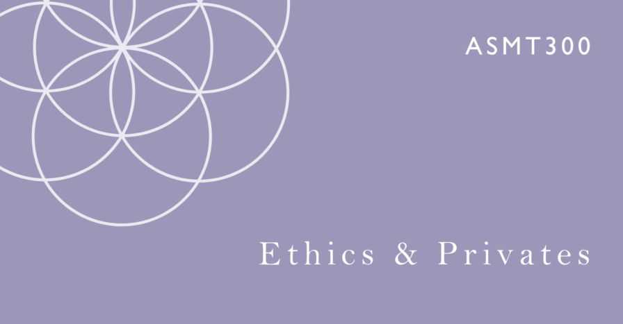 Cover ASMT300 Ethics and Privates